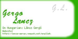 gergo lancz business card