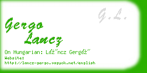 gergo lancz business card